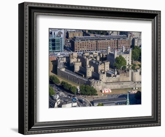 Tower of London is seen from above-Charles Bowman-Framed Photographic Print