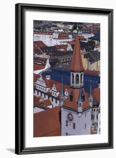 Tower of Old City Hall, Munich, Detail, Germany-null-Framed Giclee Print