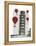 Tower of Pisa and Red Hot Air Balloons-Fab Funky-Framed Stretched Canvas