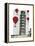 Tower of Pisa and Red Hot Air Balloons-Fab Funky-Framed Stretched Canvas