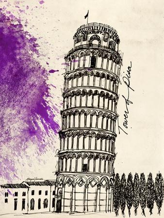 Antique Illustration Of Leaning Tower Of Pisa Stock Illustration - Download  Image Now - Leaning Tower of Pisa, Drawing - Art Product, Pisa - iStock