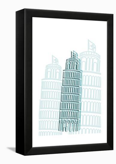 Tower of Pisa-Cristian Mielu-Framed Stretched Canvas