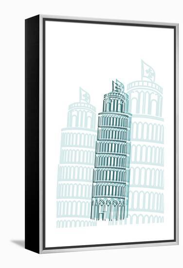 Tower of Pisa-Cristian Mielu-Framed Stretched Canvas