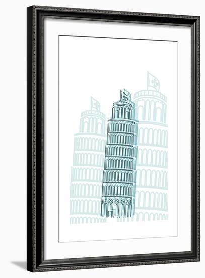 Tower of Pisa-Cristian Mielu-Framed Art Print