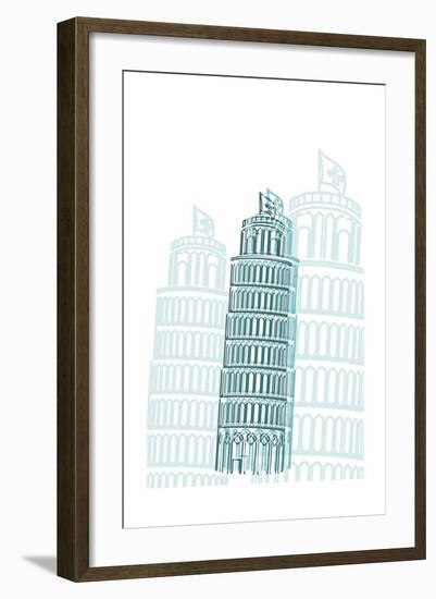 Tower of Pisa-Cristian Mielu-Framed Art Print