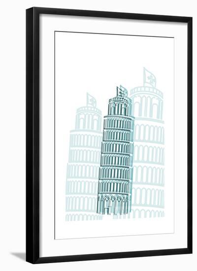 Tower of Pisa-Cristian Mielu-Framed Art Print