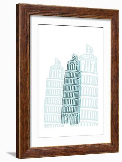 Tower of Pisa-Cristian Mielu-Framed Art Print