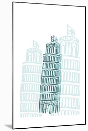 Tower of Pisa-Cristian Mielu-Mounted Art Print