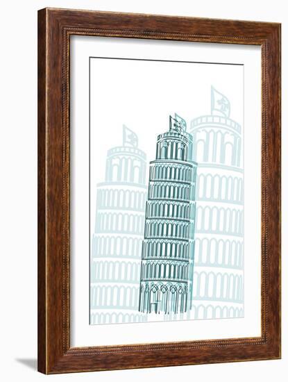 Tower of Pisa-Cristian Mielu-Framed Art Print