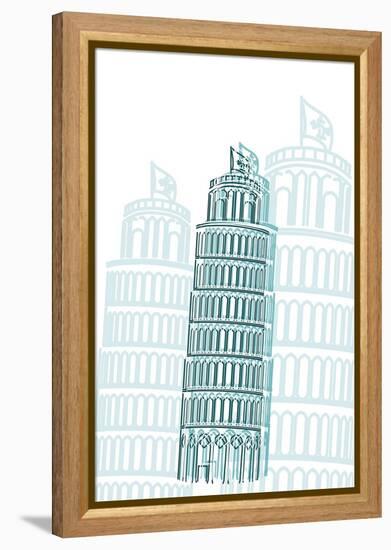 Tower of Pisa-Cristian Mielu-Framed Stretched Canvas