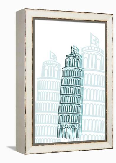 Tower of Pisa-Cristian Mielu-Framed Stretched Canvas