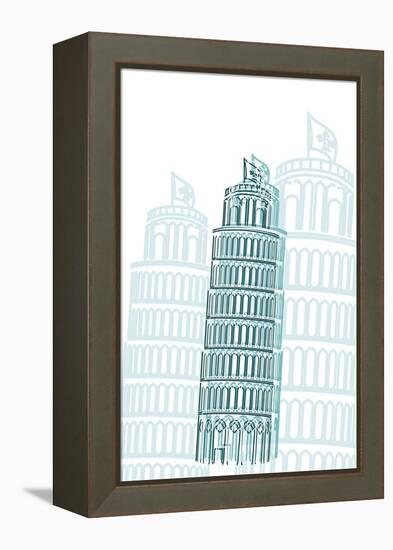 Tower of Pisa-Cristian Mielu-Framed Stretched Canvas