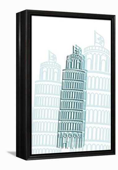 Tower of Pisa-Cristian Mielu-Framed Stretched Canvas