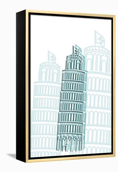 Tower of Pisa-Cristian Mielu-Framed Stretched Canvas