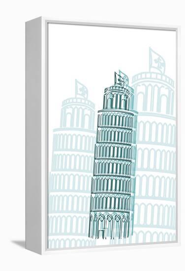 Tower of Pisa-Cristian Mielu-Framed Stretched Canvas