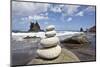 Tower of Stones at Playa De Benijo, Tenerife-Uwe Merkel-Mounted Photographic Print