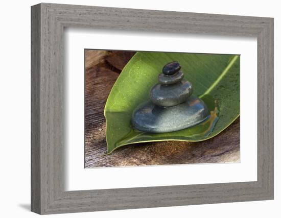 Tower of Stoneson Green Leaves-Uwe Merkel-Framed Photographic Print