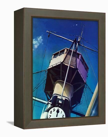 "Tower on Battleship," March 9, 1940-Arthur C. Radebaugh-Framed Premier Image Canvas