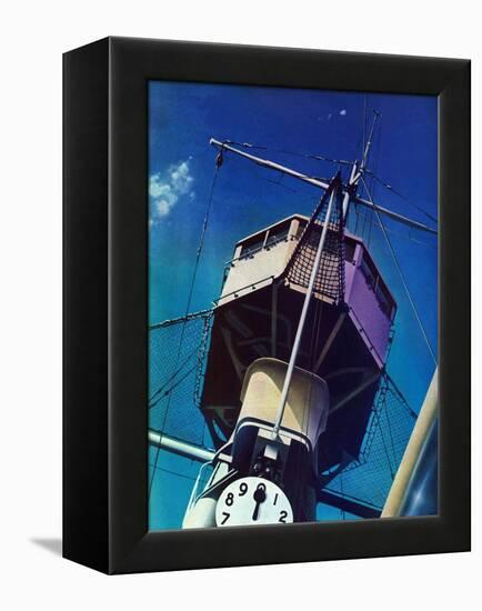 "Tower on Battleship," March 9, 1940-Arthur C. Radebaugh-Framed Premier Image Canvas