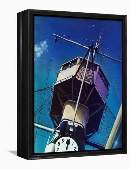 "Tower on Battleship," March 9, 1940-Arthur C. Radebaugh-Framed Premier Image Canvas