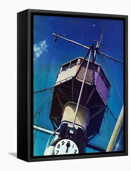 "Tower on Battleship," March 9, 1940-Arthur C. Radebaugh-Framed Premier Image Canvas