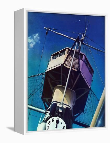 "Tower on Battleship," March 9, 1940-Arthur C. Radebaugh-Framed Premier Image Canvas