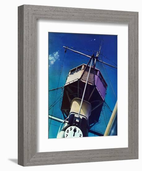 "Tower on Battleship," March 9, 1940-Arthur C. Radebaugh-Framed Giclee Print