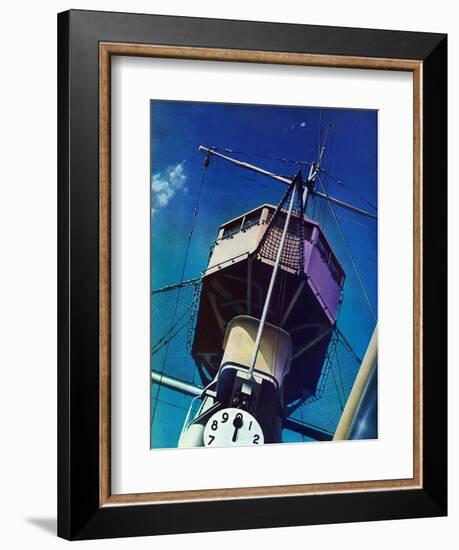 "Tower on Battleship," March 9, 1940-Arthur C. Radebaugh-Framed Giclee Print