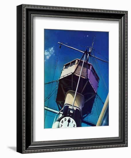 "Tower on Battleship," March 9, 1940-Arthur C. Radebaugh-Framed Giclee Print