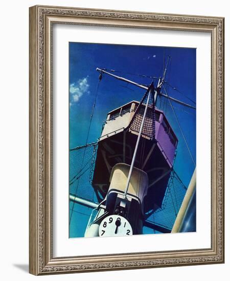 "Tower on Battleship," March 9, 1940-Arthur C. Radebaugh-Framed Giclee Print