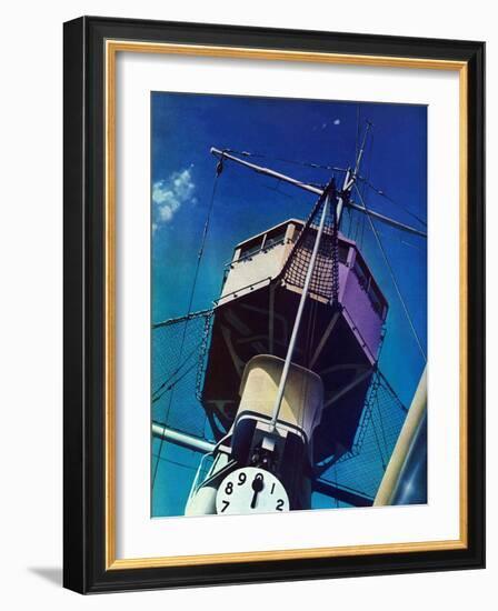 "Tower on Battleship," March 9, 1940-Arthur C. Radebaugh-Framed Giclee Print