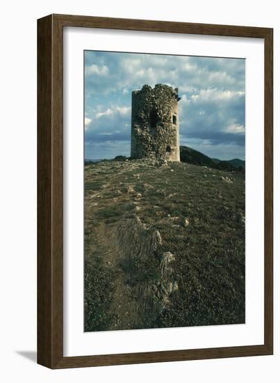 Tower on Cape Teulada, Sardinia, Italy-null-Framed Photographic Print