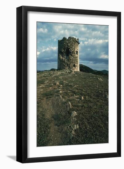 Tower on Cape Teulada, Sardinia, Italy-null-Framed Photographic Print