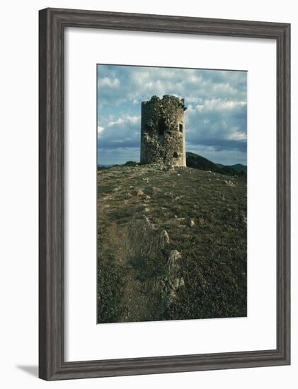 Tower on Cape Teulada, Sardinia, Italy-null-Framed Photographic Print