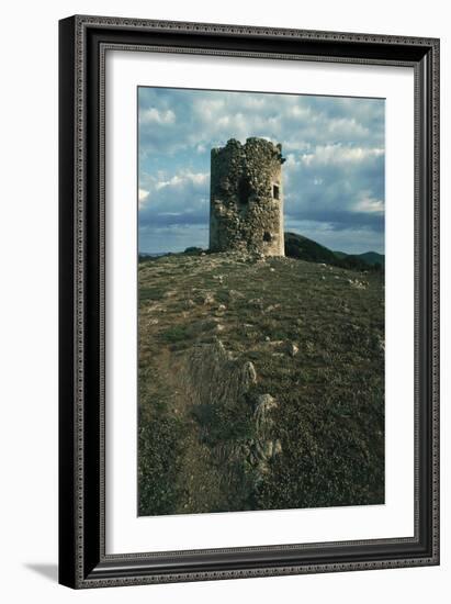 Tower on Cape Teulada, Sardinia, Italy-null-Framed Photographic Print