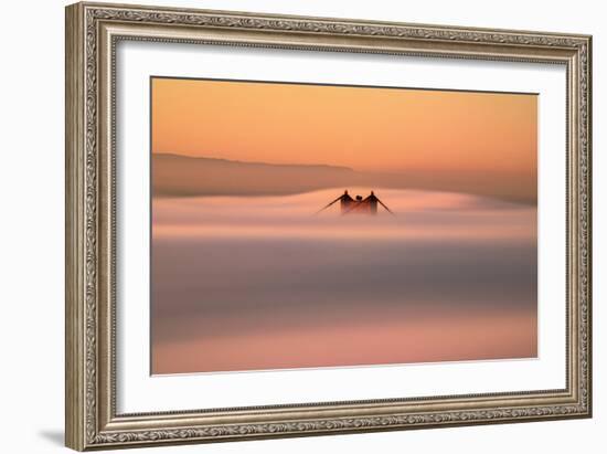 Tower Peek, Golden Gate Bridge Fog San Francisco Bay-Vincent James-Framed Photographic Print