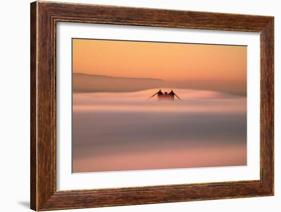 Tower Peek, Golden Gate Bridge Fog San Francisco Bay-Vincent James-Framed Photographic Print