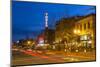 Tower Theatre on Wall Street at Dusk, Bend, Oregon, USA-Chuck Haney-Mounted Photographic Print