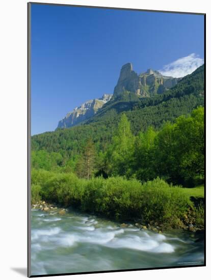 Towering Cliffs Above the River Arazas, Ordesa National Park, Huesca, Aragon, Spain-Ruth Tomlinson-Mounted Photographic Print