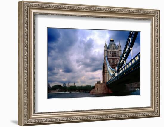 Towering Tower Bridge, London, UK-George Oze-Framed Photographic Print