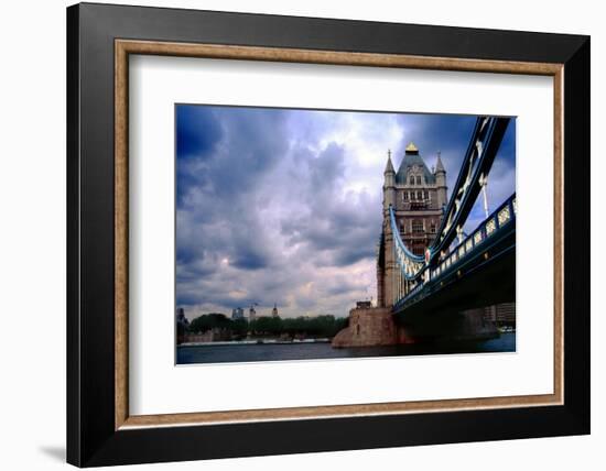 Towering Tower Bridge, London, UK-George Oze-Framed Photographic Print