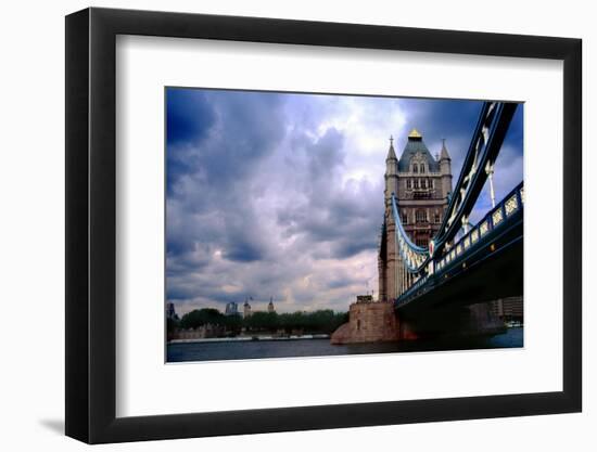 Towering Tower Bridge, London, UK-George Oze-Framed Photographic Print