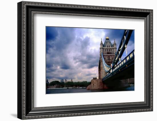 Towering Tower Bridge, London, UK-George Oze-Framed Photographic Print