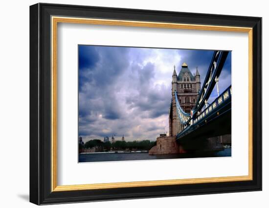 Towering Tower Bridge, London, UK-George Oze-Framed Photographic Print