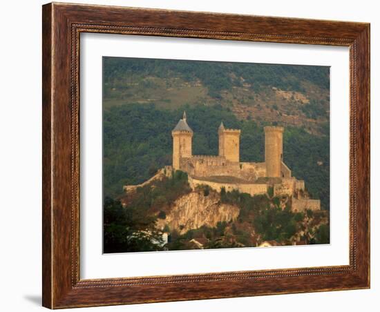 Towers and Fortifications of the Chateau De Foix, in the Midi Pyrenees, France, Europe-Tony Gervis-Framed Photographic Print