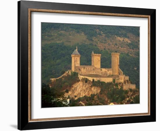 Towers and Fortifications of the Chateau De Foix, in the Midi Pyrenees, France, Europe-Tony Gervis-Framed Photographic Print