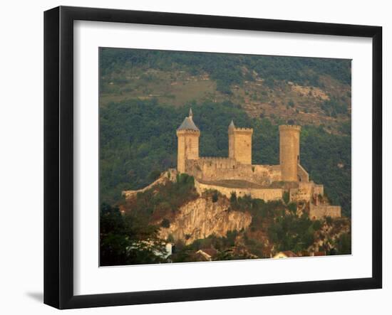 Towers and Fortifications of the Chateau De Foix, in the Midi Pyrenees, France, Europe-Tony Gervis-Framed Photographic Print