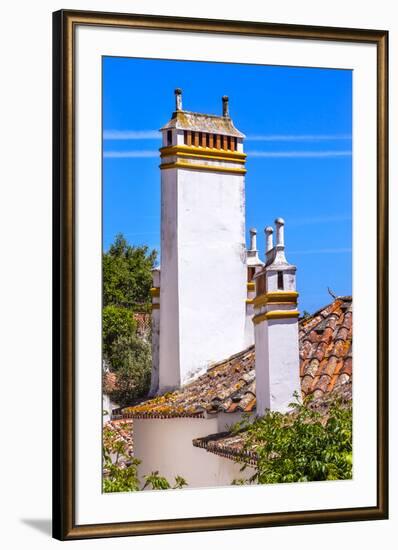 Towers of building in a Medieval Town, Obidos, Portugal-William Perry-Framed Premium Photographic Print