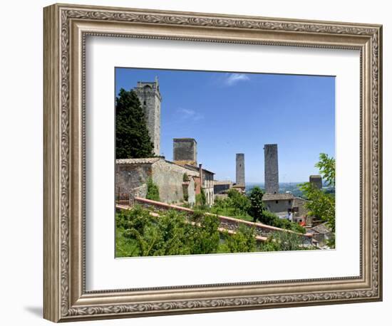 Towers of San Gimignano, UNESCO World Heritage Site, San Gimignano, Siena, Tuscany, Italy-Nico Tondini-Framed Photographic Print