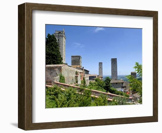 Towers of San Gimignano, UNESCO World Heritage Site, San Gimignano, Siena, Tuscany, Italy-Nico Tondini-Framed Photographic Print